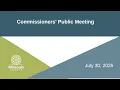 Commissioners Public Meeting July 30 2026