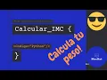 Python Calcular el Indice de Masa Corporal de una Persona IMC