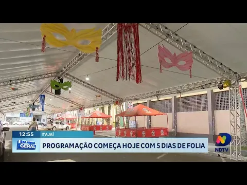 Programação de carnaval de Itajaí começa hoje, são 5 dias de folias