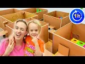 Download Lagu Box Fort Maze Challenge and more funny stories for kids with Chris and Mom