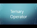 33 - Ternary Operator in Python Arabic