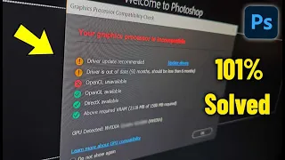 Your graphics processor is incompatible on Photoshop 2023 | How To Fix Graphics Processor error ✅