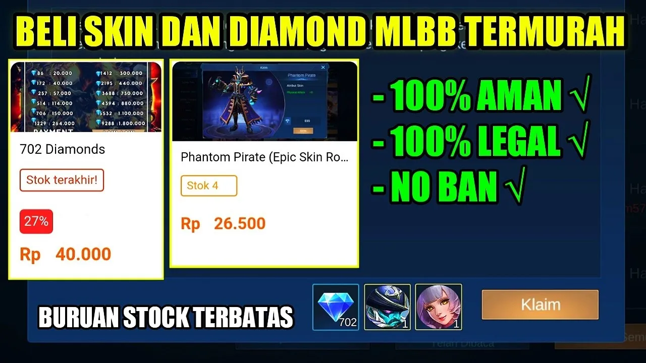 Cara Paling Mudah Top Up Mobile Legend Pakai Pulsa..