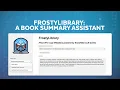 FrostyLibrary A Snowflake Cortex LLM Demo