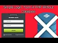 Web development PHP Login Form Simple Login Form By Using PHP Without Database