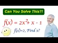 Function Notation Made Easy Try These Questions