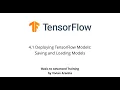4 1 Deploying TensorFlow Models Saving and Loading Models