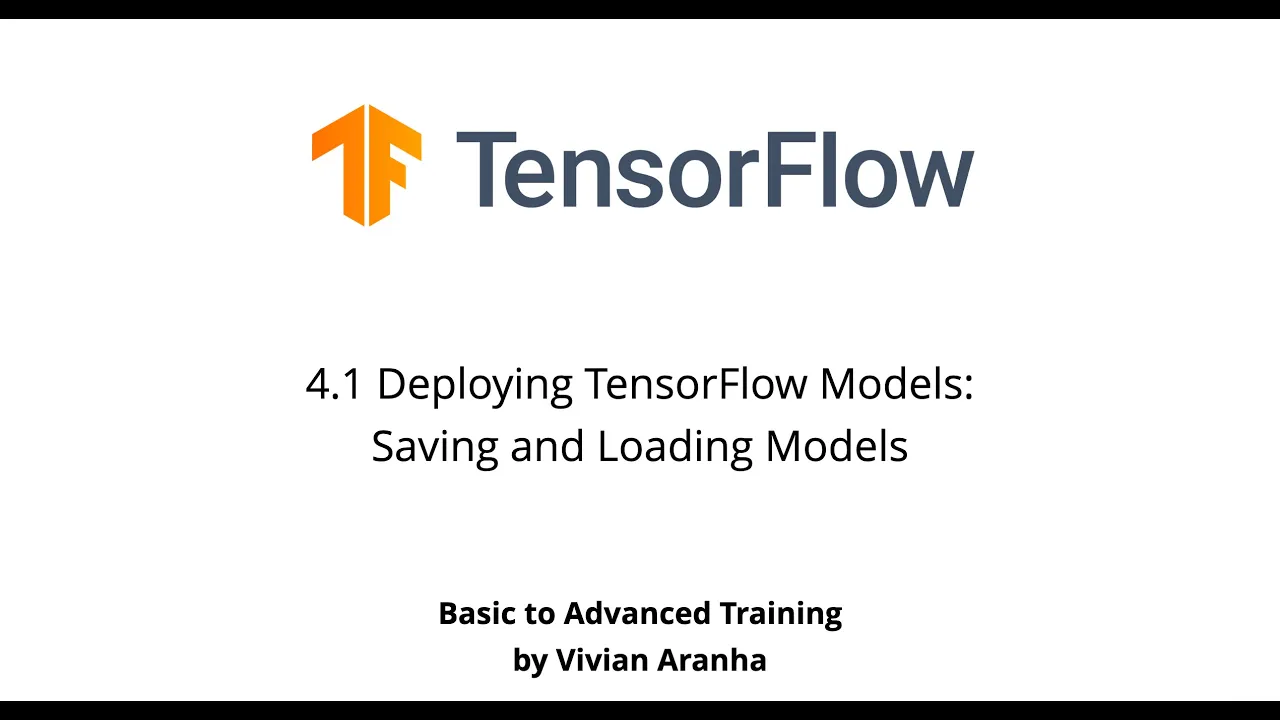 4.1 Deploying TensorFlow Models: Saving and Loading Models