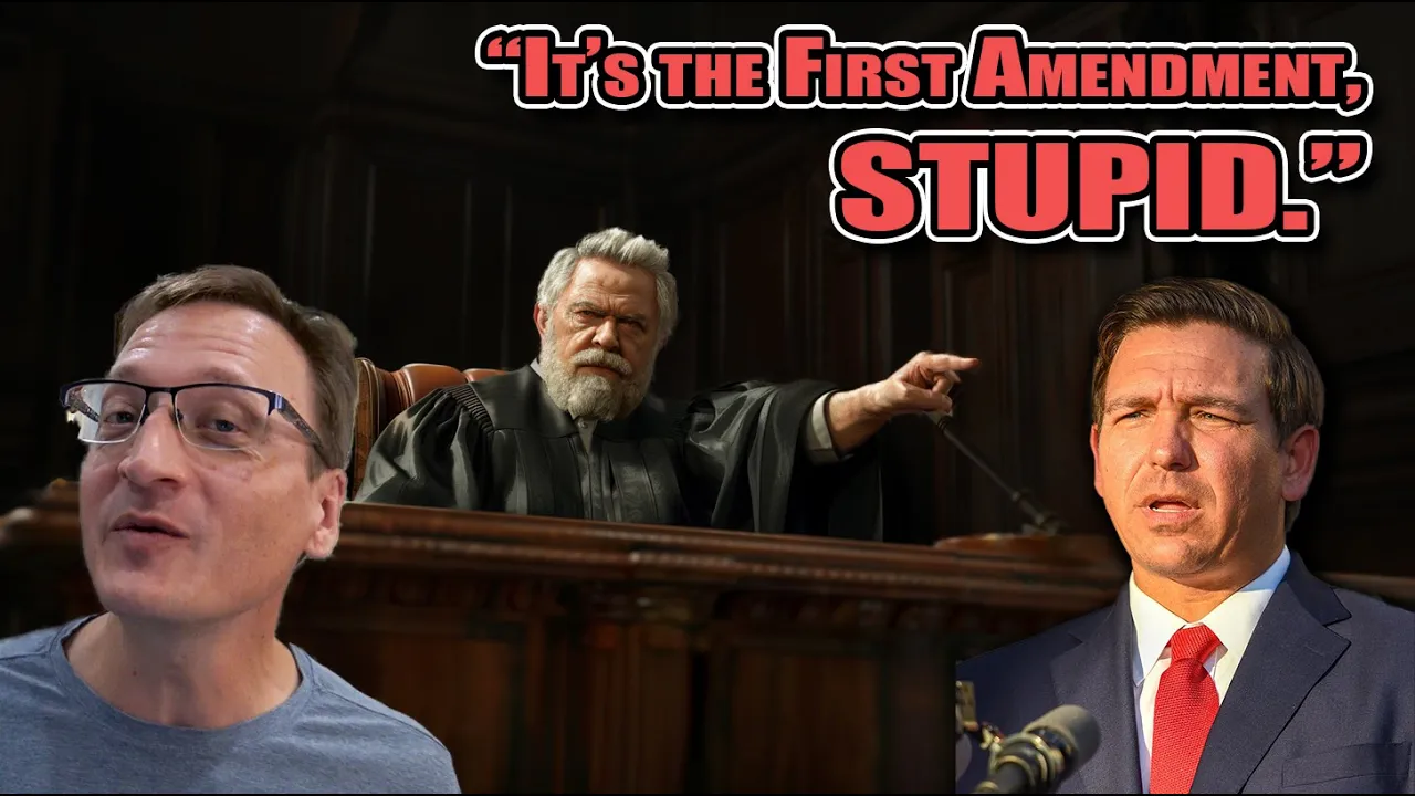Judge Blasts DeSantis Censorship: "It's the First Amendment, stupid."