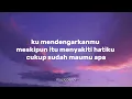 Kamu Anggap Apa (Lirik Video) - Ghea Indrawari | Kau menangis dipundakku Dan tertawa bersamanya