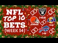 NFL top 10 Best Bets Picks for Week 14