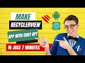 Make Recycler View Application in just 7 Minutes using Chat GPT Codrax Android Application