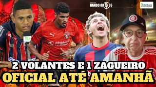 INTER: TRÊS REFORÇOS NAS PRÓXIMAS HORAS/OTIMISMO COM ALAN PATRICK E BORRÉ/E O LATERAL DIREITO