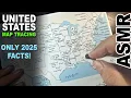 ASMR Tracing U S Map Outline With 2025 Facts for Each State ASMR map tracing facts