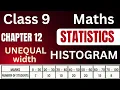 Histogram of UNEQUAL width of class interval Class 9 Maths Statistics JP Sir