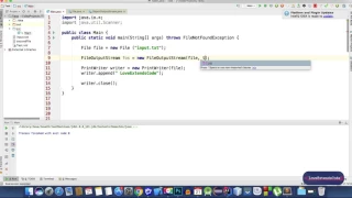 Java FileIO 2 - Write to File using FileOutputStream and PrintWriter Bangla