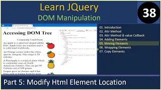 Modify DOM Part 5 - Moving Html Elements JQuery Tutorials