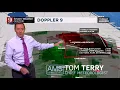 Possible Tornado Damages Homes and Damages Power Lines Trees