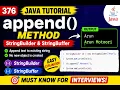 376 append method in Java Selenium Java 2026