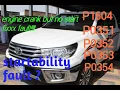 Toyota Hilux 2016 code P1604 startability fault engine crank but no start
