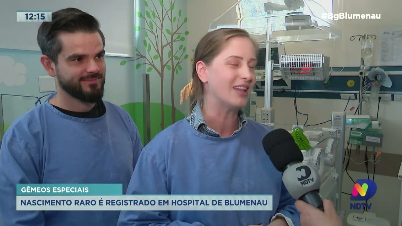 Nascimento raro é registrado em hospital de Blumenau