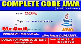 Core Java - OOPs constructor w r t inheritance