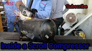 How a Scroll Compressor Works Inside a Compressor Cutaway View