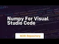 numpy for visual studio code