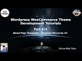 Wordpress WooCommerce Theme Development Tutorials About Page Templates - Template Hierarchy