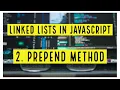 Linked lists in javascript - 2 Node class Linked list class prepend method