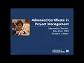 Online Advanced Certificate in Project Management at CUNY SPS