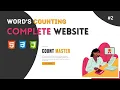 Words Counting Website Using HTML CSS JS Es6 Only Part