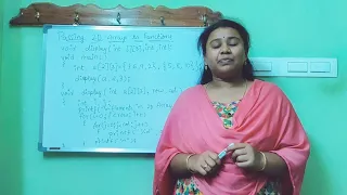 Functions Passing 2D arrays to functions - Lecture 7