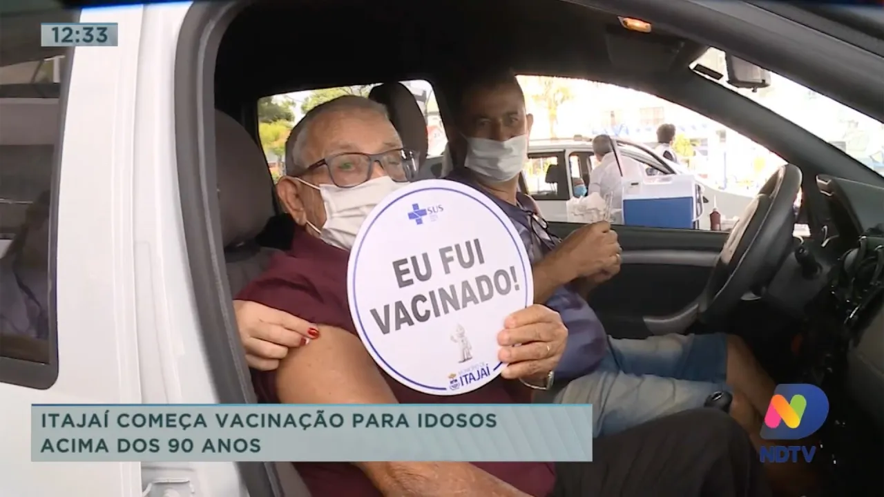 Itajaí começa vacinação para idosos acima dos 90 anos