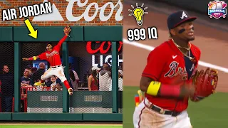 MLB Ronald Acuna Jr God Mode Defensive Plays