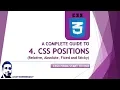 CSS Positions explained thoroughly in just 8 minutes CSS Tutorial Series