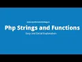 Strings in php and String Functions in Detail and Easy Explanation in HIndi Excellence Technology
