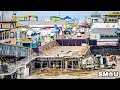 Crews Expose Old Bridge Footings at Santa Monica Pier