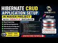 CRUD Hibernate Application Setup in Maven Project Hibernate Configuration File OracleDatabase
