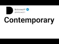 Contemporary Antonyms Opposite Words