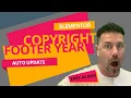 HOW TO Update Your Footer Copyright Year Automatically Wordpress Elementor Auto Copyright