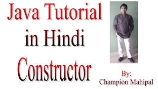 Learn Java Tutorial in Hindi 13 Constructor with example