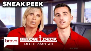 sneak peek captain sandy catches max salvador in a lie below deck mediterranean s8 e14 bravo