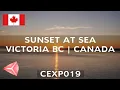 Timelapse Of Beautiful Sunset On Approach To Victoria BC Canada CEXP019