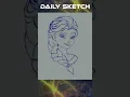 Daily Disney Sketch Elsa from Frozen part 18