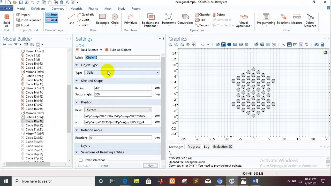 Outline Video Design a simple Photonic Crystal Fiber( 5 layer hexagonal Structure)