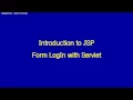 Introduction to JSP Part3 LogIn Form with Servlet