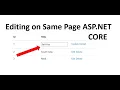 Same place editing in ASP NET CORE using jQuery in place editing