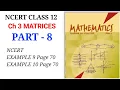 MATHS NCERT CLASS 12 CH 3 MATRICES PART 8 - NCERT Example 9 and Example 10 Page 70