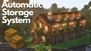 AUTOMATIC STORAGE SYSTEM Minecraft Tutorial Java Bedrock 26 2